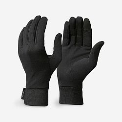FORCLAZ Spodné trekingové rukavice MT500 hodvábne čierne XS