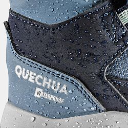 QUECHUA Detská turistická nepremokavá a hrejivá obuv SH500 MTN so suchým zipsom 24-34 modrá 26