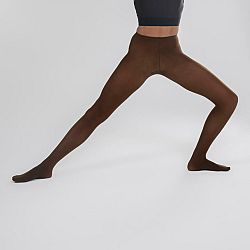 STAREVER Dievčenské baletné pančuchy bez chodidiel tmavá čokoláda hnedá 6 rokov