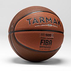 TARMAK Basketbalová lopta BT500 Grip veľkosť 7 oranžovo-hnedá