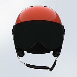 WEDZE Detská lyžiarska prilba s priezorom H-KID 550 červeno-čierna červená S (53-56 cm)