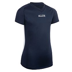 ALLSIX Dievčenský volejbalový dres V100 námornícky modrý 10-11 r (141-148 cm)