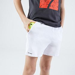 ARTENGO Chlapčenské tenisové šortky TSH100 biele 5-6 r (113-122 cm)