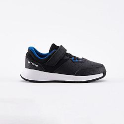ARTENGO Detská tenisová obuv na suchý zips Essentiel KD čierno-modrá čierna 29