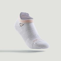 ARTENGO Detské športové ponožky RS 160 nízke biele s logom srdca 3 páry biela 27-30