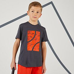 ARTENGO Detské tenisové tričko TTS100 Club tmavomodré 5-6 r (113-122 cm)