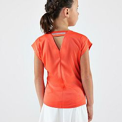 ARTENGO Dievčenské tričko TTS Soft na tenis koralové ružová 14-15 r (161-172 cm)