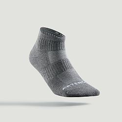 ARTENGO Športové ponožky RS 500 stredne vysoké 3 páry sivé šedá 35-38