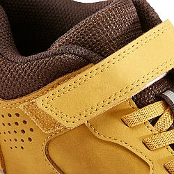 DECATHLON Detská obuv so suchým zipsom kožená Protect 560 okrová 38