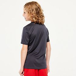 DECATHLON Detské funkčné tričko sivo-čierne šedá 14-15 r (161-172 cm)