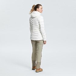 FORCLAZ Dámska páperová bunda MT500 na horskú turistiku s kapucňou do -10 °C biela L