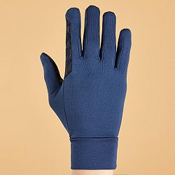 FOUGANZA Detské jazdecké rukavice 100 modré 8-10 r