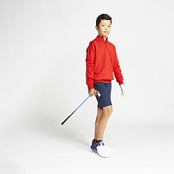 INESIS Detský golfový pulóver do vetra červený červená 14-15 r (161-172 cm)