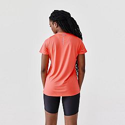 KALENJI Dámske priedušné bežecké tričko s krátkym rukávom Dry koralové ružová XL-2XL