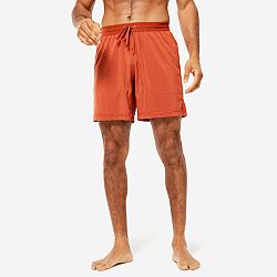 KIMJALY Pánske šortky na hot jogu mimoriadne ľahké so všitými slipmi hnedá XL