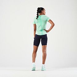 KIPRUN Dámske bežecké tričko Run 500 Confort bez švov žiarivo zelené zelená L