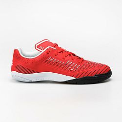 KIPSTA Detská futsalová obuv Ginka 500 čierno-červená červená 35