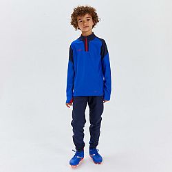 KIPSTA Detské futbalové nohavice Viralto modro-oranžové modrá 14-15 r (161-172 cm)
