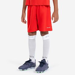 KIPSTA Detské futbalové šortky Essentiel červené 4-5 r (103-112 cm)