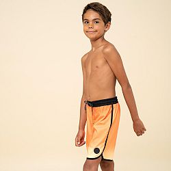 OLAIAN Chlapčenské plážové šortky 500 oranžové oranžová 8-9 r (131-140 cm)