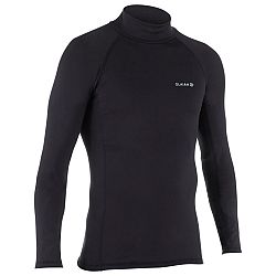 OLAIAN Pánske termo tričko 900 s UV ochranou s dlhým rukávom na surfovanie čierne M