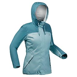 QUECHUA Dámska nepremokavá zimná bunda na turistiku SH500 do -10 °C šedá S