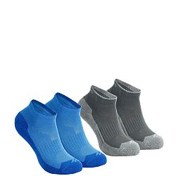 QUECHUA Detské nízke turistické ponožky MH100 2 páry modré a sivé modrá 27-30