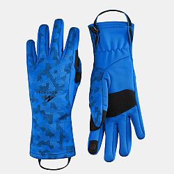 QUECHUA Detské turistické dotykové rukavice SH500 strečové 6-14 rokov modrá 12