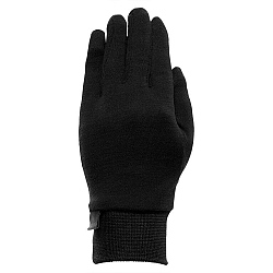 QUECHUA Detské turistické spodné rukavice SH500 dotykové hodvábne 6-14 rokov čierna 12 ROKOV