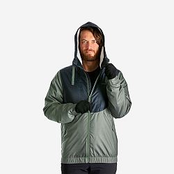 QUECHUA Pánska nepremokavá zimná bunda na turistiku SH100 do -5 °C khaki S