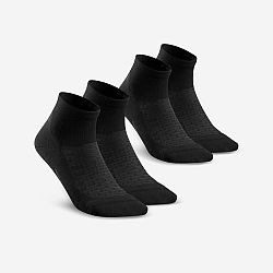 QUECHUA Polovysoké ponožky Hike 100 súprava 2 párov čierne 35-38