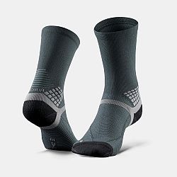QUECHUA Turistické ponožky Hike 500 vysoké 2 páry čierne šedá 35-38