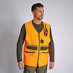 SOLOGNAC Obojstranná poľovnícka vesta 500 reflexná/zelená oranžová XL