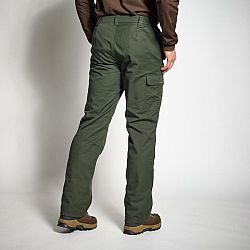 SOLOGNAC Poľovnícke hrejivé nohavice 100 zelené zelená S