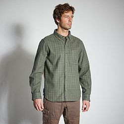 SOLOGNAC Vrchná košeľa 100 zelená károvaná zelená XL