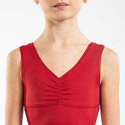 STAREVER Dievčenský baletný trikot 500 červený červená 8-9 r (131-140 cm)