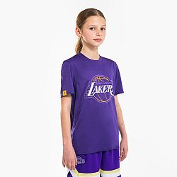 TARMAK Detské basketbalové tričko TS 900 NBA Lakers fialové fialová 7-8 r (123-130 cm)
