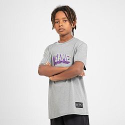 TARMAK Detské basketbalové tričko TS500 FAST sivé šedá 10-11 r (141-150 cm)