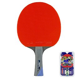 TIBHAR Raketa na stolný tenis Master 3* červená konkávny tvar