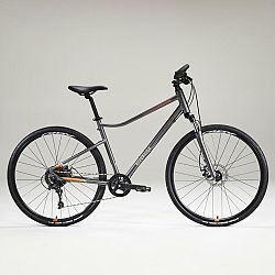 Trekingový bicykel Riverside 700 sivo-oranžový šedá M