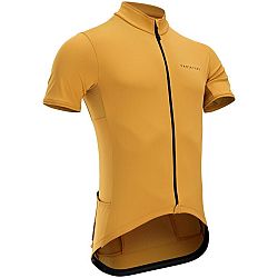 VAN RYSEL Pánsky dres RC500 na cestnú cyklistiku s krátkym rukávom žltý okrová XL