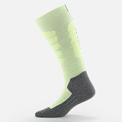 WEDZE Detské lyžiarske ponožky 100 ružovo-zelené žltá 27-30