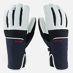 WEDZE Lyžiarske rukavice 550 tmavomodro-biele modrá 2XL