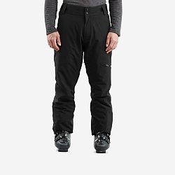 WEDZE Pánske hrejivé lyžiarske nohavice 500 rovný strih čierne L