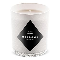 Meadows Vonná sviečka Mystic Cashmere medium biela