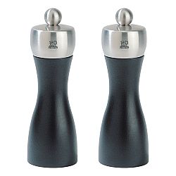 Peugeot Súprava mlynčekov na korenie a soľ FIDJI čierna matná/nehrdzavejúca oceľ 15 cm